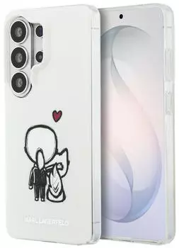 Karl Lagerfeld H&uuml;lle IML K&C Back Logo MagSafe Samsung Galaxy S26 Ultra Transparent Weiss