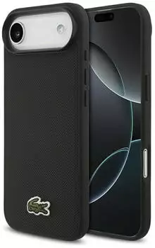 Lacoste Hülle Iconic Petit Pique MagSafe Apple iPhone Air Schwarz