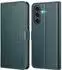 LuxusKollektion Flip Case Handyhülle Samsung Galaxy A25 5G Leder Klapphülle Dunkelgrün