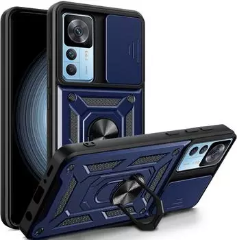 Betterfon Outdoor Panzer Hülle Xiaomi 12T 12T Pro Kameraschutz Ringhalter Blau