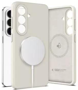 Tech-Protect H&uuml;lle Silikon MagSafe Samsung Galaxy S26 Cosmic Latte Beige