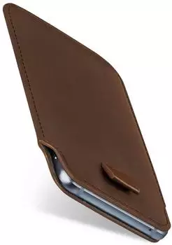 moex H&uuml;lle Google Pixel 8a Leder Optik Pull Case Oxide Brown