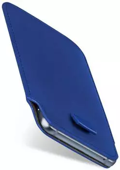 moex H&uuml;lle Google Pixel 8a Leder Optik Pull Case Royal Blue