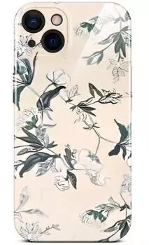 ONEFLOW H&uuml;lle Apple iPhone 13 Flower Cover Eternal Garden Creme Beige Blumen