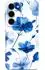 ONEFLOW Hülle Samsung Galaxy S23 Flower Cover Blue Dreamwave Blau Weiss Blumen