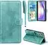 LuxusKollektion Galaxy A54 5G Flip Wallet Case mit Standfunktion und Kartenfach, grün
