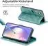LuxusKollektion Galaxy A54 5G Flip Wallet Case mit Standfunktion und Kartenfach, grün