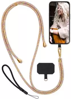 moex Unleash Handykette universal ohne Hülle, bunt/gold (Huawei Y6 2019)