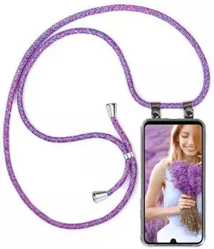 moex Free Spirit Hülle mit abnehmbarer Kette für Huawei P30 Pro New Edition, lila/pink