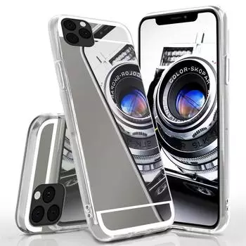 moex Mirror Case iPhone 11 Pro Max, Silikon, schwarz-metallic