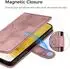LuxusKollektion Galaxy S22 5G Flip Wallet Lederhülle mit Kartenfach, rosa