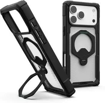 Urban Armor Gear Plasma XTE 360 MagSafe Kickstand H&uuml;lle iPhone 18 Pro Max / 17 Pro Max, schwarz/transparent (11457211404G)