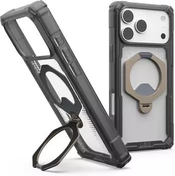 Urban Armor Gear Plasma XTE 360 MagSafe Kickstand Case iPhone 17/18 Pro Max, grau/transparent (114572113136)