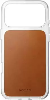Nomad Goods Clear Leather Case Horween Saddle für iPhone 18 Pro Max (NM017736858)