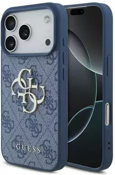 Guess H&uuml;lle 4G Big Logo f&uuml;r Apple iPhone 18 Pro / iPhone 17 Pro / iPhone 17 Pro Max Blau