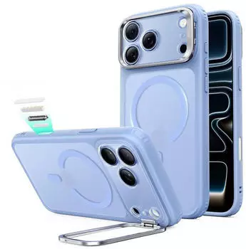 ESR Classic Hybrid HaloLock Kickstand Case iPhone 18 Pro Max / 17 Pro Max Frosted Light Blue