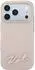 Karl Lagerfeld Hülle Grained Resin Signature Logo MagSafe Apple iPhone 18 Pro / 17 Pro Pink