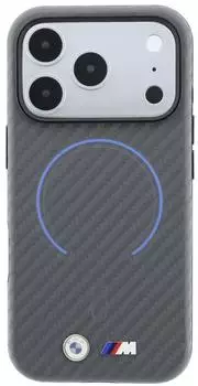 BMW H&uuml;lle M Carbon Printed Ring MagSafe Apple iPhone 18 Pro / 17 Pro Anthrazit