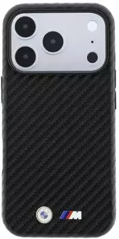 BMW H&uuml;lle M Carbon Metal Logo MagSafe Apple iPhone 18 Pro Max Schwarz