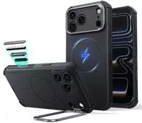 Cyber ??Tough Kickstand MagSafe Case for iPhone 18 Pro Max / 17 Pro Max - Black