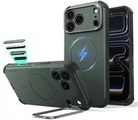 Cyber ??Tough Kickstand MagSafe Case for iPhone 18 Pro Max / 17 Pro Max - Green