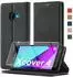 LuxusKollektion Galaxy Xcover 4/4s Flip Case Leder Wallet, schwarz