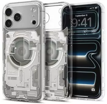Spigen Ultra Hybrid MagSafe Case iPhone 18 Pro / 17 Pro Zero One Natural Titanium