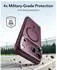 ESR Classic Hybrid HaloLock Stash Stand Hülle, frosted burgunderrot (iPhone 17 Pro / 18 Pro) (1A90900402)