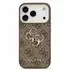 Guess 4G Big Logo Metal Frame Hülle für iPhone 18 Pro mit Kette, braun (GUHCP18LP4GMGSCW)