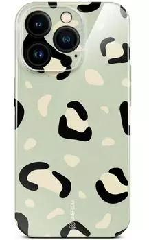 ONEFLOW Splash Cover iPhone 16 Pro, extra d&uuml;nn, mint gr&uuml;n Leo Print
