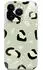 ONEFLOW Splash Cover iPhone 16 Pro, extra dünn, mint grün Leo Print