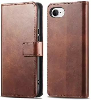 imoshion Luxus Klapphülle iPhone SE (2022/2020) / 8 / 7 / 6(s) Kunstleder dunkelbraun (SH00098568)