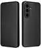 Wigento Handyhülle Kunstleder für Samsung Galaxy S26 FE Carbon Optik Smart Schutz