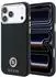 Guess Grained Round Strass Logo MagSafe Hülle für Apple iPhone 18 Pro Max / 17 Pro Max Schwarz