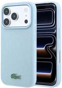 Lacoste Petit Pique Lacquer Logo MagSafe H&uuml;lle f&uuml;r iPhone 17/18 Pro Max, blau