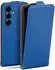 moex Flip Case Samsung Galaxy S25 Klapphülle PU-Leder, blau