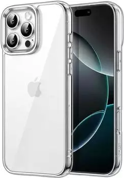 LuxusKollektion H&uuml;lle f&uuml;r iPhone 16 Pro Max, transparent, sto&szlig;fest, kratzfest