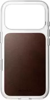 Nomad Goods Modern Leather Case iPhone 18 Pro, Horween-Leder, MagSafe, rustikales Braun (NM017774858)