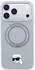 Karl Lagerfeld Case Karl Head Pin Ring Stand 360 MagSafe Apple iPhone 17 Pro / 18 Pro Grau