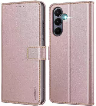 LuxusKollektion Klapphülle Samsung Galaxy A16 4G/5G Kunstleder, roségold