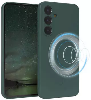 Eazy Case Hülle Silikon MagSafe Samsung Galaxy S25 FE 6,7 Zoll Nachtgrün