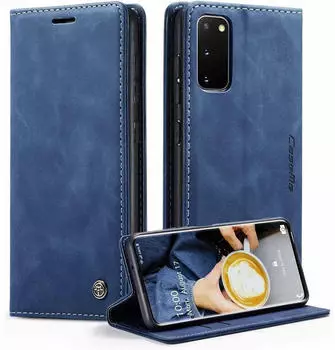 LuxusKollektion Galaxy S20 Flip Case Lederoptik blau