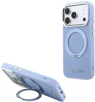 CG Mobile Ring Stand 360 Saffiano Classic Logo MagSafe H&uuml;lle f&uuml;r iPhone 17/18 Pro Max, hellblau