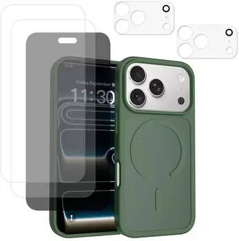 Wigento 6-in-1 MagSafe Handyhülle für iPhone 18 Pro mit Schutzglas-Set (71863-0)