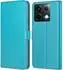 LuxusKollektion Flip Case Kunstleder für Redmi Note 13 Pro 5G / Poco X6 5G, azurblau