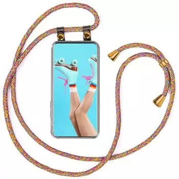 moex Free Spirit Honor 9X Handykette mit abnehmbarem Band, Regenbogen