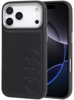 Audi TT Case iPhone 18 Pro Max / 17 Pro Max MagSafe, Kunstleder, schwarz (AU-TPUPCMIP18PM-TT/D1-BK)