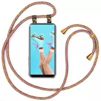moex Handykette für Sony Xperia 10 Plus Hülle mit Band, Regenbogen, 6,5Zoll