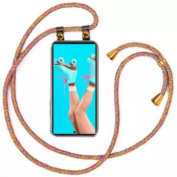 moex Handykette Samsung Galaxy S23 Ultra Hülle mit Kordel, 155cm, Rainbow