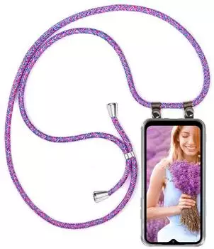 moex Free Spirit Redmi A1 Hülle mit abnehmbarem Band, Stoff Kordel, lila-pink